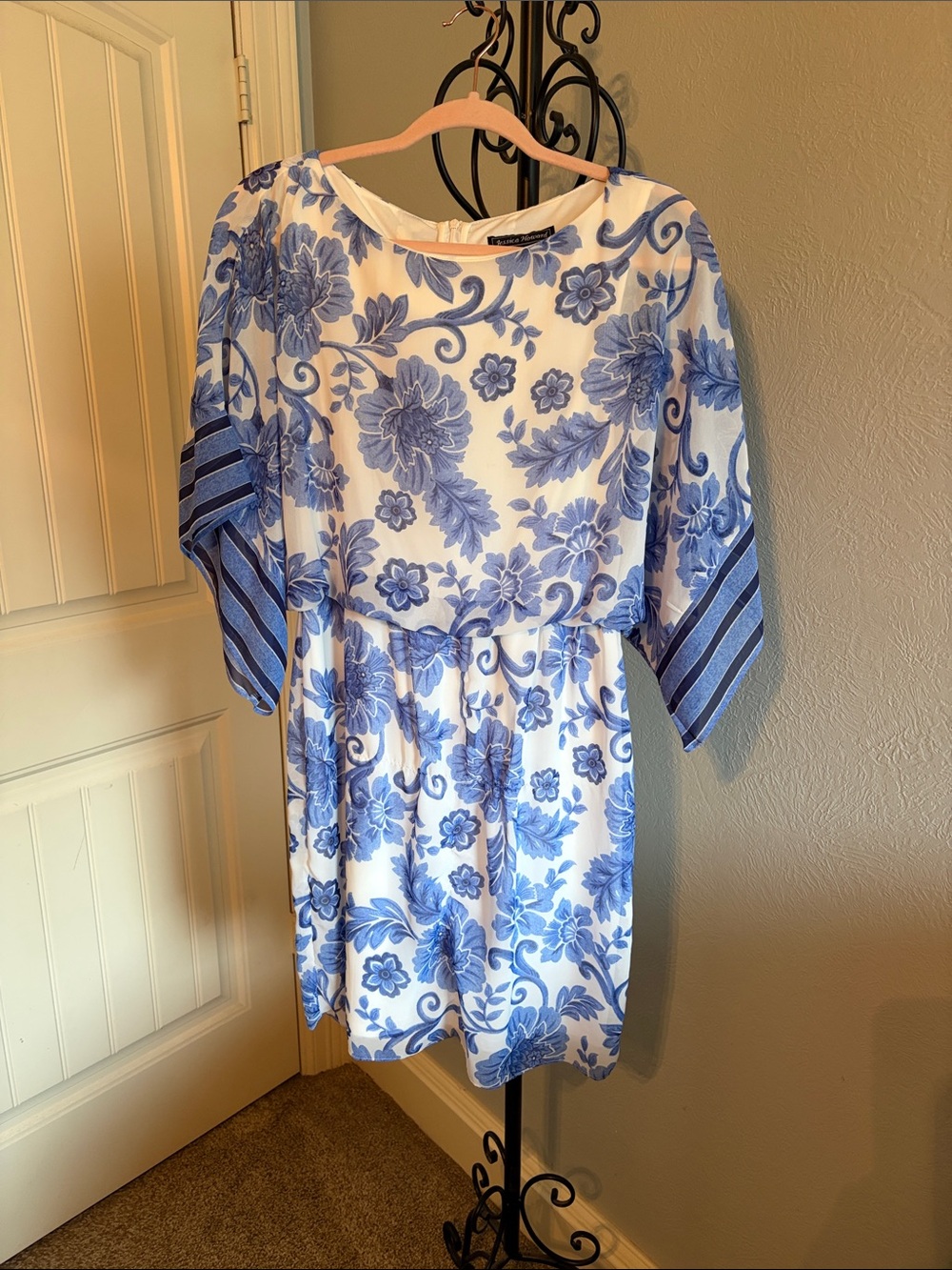 Jessica Howard Blue Floral Summer Dress